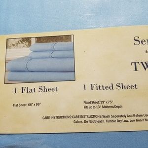 Twin size sheet set. Blue